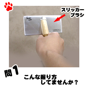スリッカーをこのような握り方してませんか?!