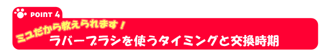 ラバーブラシを使うタイミングと交換時期